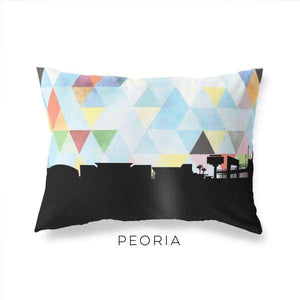Peoria Arizona geometric skyline - Pillow | Lumbar / LightSkyBlue - Geometric Skyline