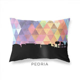 Peoria Arizona geometric skyline - Pillow | Lumbar / RebeccaPurple - Geometric Skyline