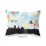 Perth Australia geometric skyline - Pillow | Lumbar / LightSkyBlue - Geometric Skyline