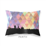 Perth Australia geometric skyline - Pillow | Lumbar / RebeccaPurple - Geometric Skyline