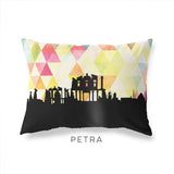 Petra Jordan geometric skyline - Pillow | Lumbar / Yellow - Geometric Skyline