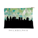 Philadelphia Pennsylvania geometric skyline - 5x7 Unframed Print / Green - Geometric Skyline