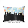 Philadelphia Pennsylvania geometric skyline - Pillow | Lumbar / LightSkyBlue - Geometric Skyline