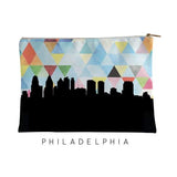 Philadelphia Pennsylvania geometric skyline - Pouch | Small / LightSkyBlue - Geometric Skyline