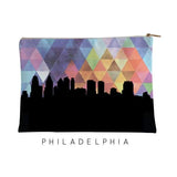 Philadelphia Pennsylvania geometric skyline - Pouch | Small / RebeccaPurple - Geometric Skyline