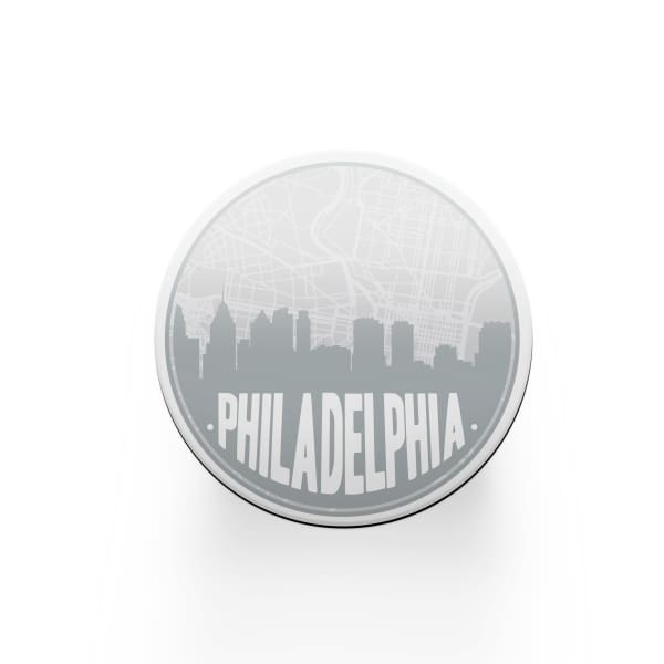 Philadelphia Pennsylvania map coaster set | sandstone coaster set in various colors - Set of 2 / Grey - City Road Maps