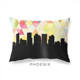 Phoenix Arizona geometric skyline - Pillow | Lumbar / Yellow - Geometric Skyline
