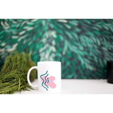 Pink and Blue Abstract | Miami Vibes Collection - Mug | 11 oz - 80s Miami Vibes