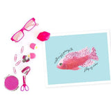 Pink Fish | Miami Vibes Collection - 5x7 Unframed Print - 80s Miami Vibes