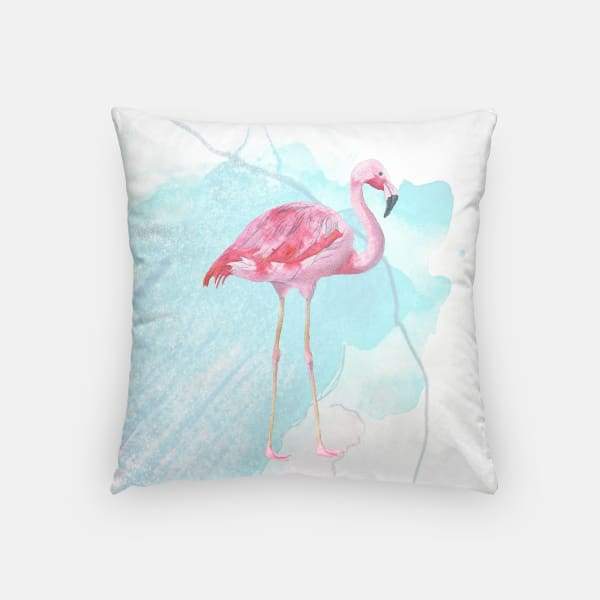 Pink Flamingo | Miami Vibes Collection - Pillow | Square - 80s Miami Vibes