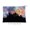 Pittsburgh Pennsylvania geometric skyline - Pouch | Small / RebeccaPurple - Geometric Skyline