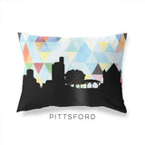 Pittsford New York geometric skyline - Pillow | Lumbar / LightSkyBlue - Geometric Skyline
