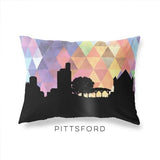 Pittsford New York geometric skyline - Pillow | Lumbar / RebeccaPurple - Geometric Skyline
