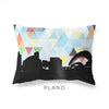 Plano Texas geometric skyline - Pillow | Lumbar / LightSkyBlue - Geometric Skyline
