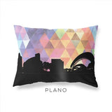 Plano Texas geometric skyline - Pillow | Lumbar / RebeccaPurple - Geometric Skyline