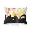 Plano Texas geometric skyline - Pillow | Lumbar / Yellow - Geometric Skyline