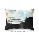 Pleasant Hill California geometric skyline - Pillow | Lumbar / LightSkyBlue - Geometric Skyline