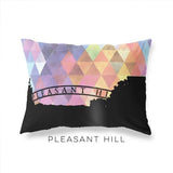 Pleasant Hill California geometric skyline - Pillow | Lumbar / RebeccaPurple - Geometric Skyline