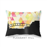 Pleasant Hill California geometric skyline - Pillow | Lumbar / Yellow - Geometric Skyline