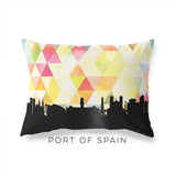 Port of Spain Trinidad and Tobago geometric skyline - Pillow | Lumbar / Yellow - Geometric Skyline