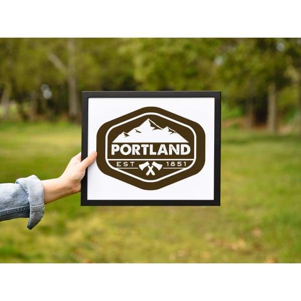 Portland Mountain Badge | Portland Vibes Collection - 5x7 Unframed Print - Portland Vibes