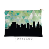 Portland Oregon geometric skyline - 5x7 Unframed Print / Green - Geometric Skyline