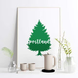 Portland Pine Tree | Portland Vibes Collection - 5x7 Unframed Print - Portland Vibes