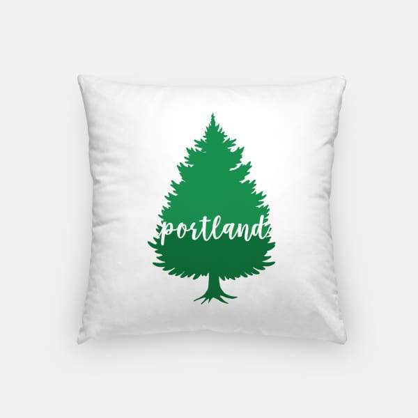 Portland Pine Tree | Portland Vibes Collection - Pillow | Square - Portland Vibes