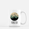 Princeton New Jersey city skyline with vintage Princeton map - Mug | 15 oz - City Map Skyline