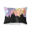 Princeton New Jersey geometric skyline - Pillow | Lumbar / RebeccaPurple - Geometric Skyline