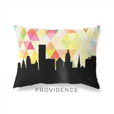 Providence Rhode Island geometric skyline - Pillow | Lumbar / Yellow - Geometric Skyline