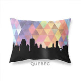Quebec City Quebec geometric skyline - Pillow | Lumbar / RebeccaPurple - Geometric Skyline