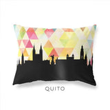Quito Ecuador geometric skyline - Pillow | Lumbar / Yellow - Geometric Skyline