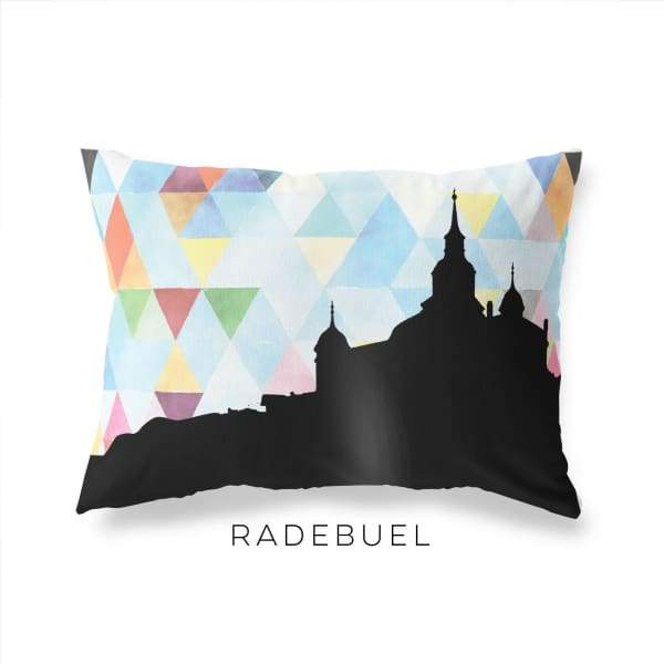 Radebuel Germany geometric skyline - Pillow | Lumbar / LightSkyBlue - Geometric Skyline