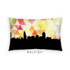 Raleigh North Carolina geometric skyline - Pillow | Lumbar / Yellow - Geometric Skyline