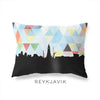 Reykjavik Iceland geometric skyline - Pillow | Lumbar / LightSkyBlue - Geometric Skyline