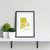 Rhode Island State Song | Surrounded By The Sea - 5x7 Unframed Print / Khaki - State Song