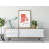 Rhode Island State Song | Surrounded By The Sea - 5x7 Unframed Print / Salmon - State Song