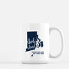 Rhode Island State Song | Surrounded By The Sea - Mug | 15 oz / MidnightBlue - State Song