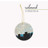 Richmond Virginia city skyline with vintage Richmond map - City Map Skyline