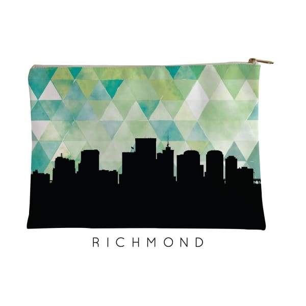 Richmond Virginia geometric skyline - 5x7 Unframed Print / Green - Geometric Skyline