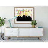 Richmond Virginia geometric skyline - 5x7 Unframed Print / Yellow - Geometric Skyline