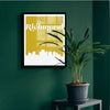 Richmond Virginia retro inspired city skyline - 5x7 Unframed Print / Khaki - Retro Skyline