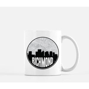 Richmond Virginia skyline and city map design | in multiple colors - Mug | 11 oz / Black - City Map Skyline