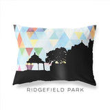 Ridgefield Park New Jersey geometric skyline - Pillow | Lumbar / LightSkyBlue - Geometric Skyline