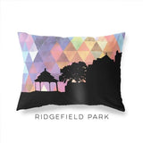 Ridgefield Park New Jersey geometric skyline - Pillow | Lumbar / RebeccaPurple - Geometric Skyline