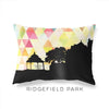 Ridgefield Park New Jersey geometric skyline - Pillow | Lumbar / Yellow - Geometric Skyline