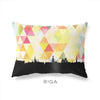 Riga Latvia geometric skyline - Pillow | Lumbar / Yellow - Geometric Skyline