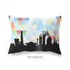 Riyadh Saudi Arabia geometric skyline - Pillow | Lumbar / LightSkyBlue - Geometric Skyline