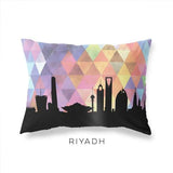Riyadh Saudi Arabia geometric skyline - Pillow | Lumbar / RebeccaPurple - Geometric Skyline
